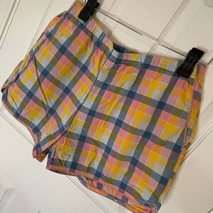 Lands End women’s plaid shorts medium 10-12